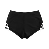 Women's High Waist Swim Shorts Solid Color Sexy Butt Lift Slim Fit Swim Shorts Plus Size