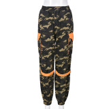 Spring Summer Camouflage Sexy Slim Fit Elastic Waist Casual Pants Women