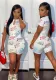 Women's Fashion Sexy Tight Fitting Print Jumpsuit Plus Size