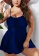 Swimwear Plus Size Chubby Ruffle Solid High Waist Two Pieces Bikini Swimsuit