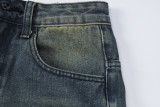 Women Summer Wash Ombre Vintage Straight Denim Pants