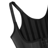 Women Sports Fitted Latex Body Shaper Velcro Spaghetti Straps Sports Corset Tank Top Shaper Wear