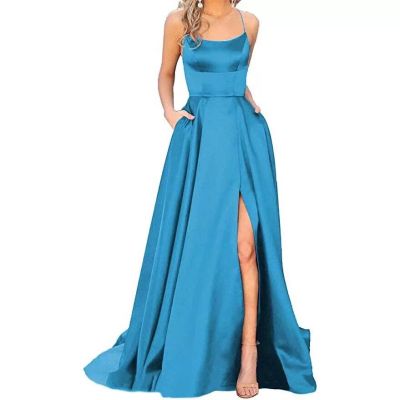 Solid Color Bridesmaid Dresses Long Maxi Dress Slim Fit Off Shoulder Bridesmaid Evening Dress