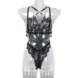 Sexy jumpsuit lace girl sexy Halter Neck Teddy Lingerie