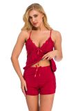 Fashion sexy v-neck suspenders trousers pajamas women summer pure cotton home clothes