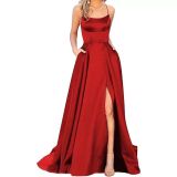 Solid Color Bridesmaid Dresses Long Maxi Dress Slim Fit Off Shoulder Bridesmaid Evening Dress