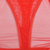 Sexy Lingerie Three-Piece Mesh Patchwork Sexy Clothes
