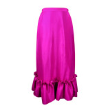 Spring Long Skirt Pleated Fashion Women's Skirt