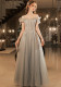 Off Shoulder Evening Dress Bridesmaid Dress French Chic Dress