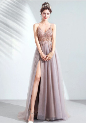 Bridal Wedding Sexy Slim Fit Straps Formal Party Evening Dress