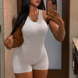 Women Solid Sleeveless Romper