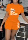 Women's T-Shirt Shorts Casual Sports Two Piece Set