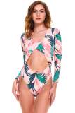 Bikini One-Piece Long-Sleeved Surfing Suit Ladies Swimsuit Diving Suit Sexy Swimsuit