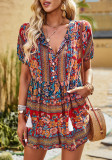 Flower Jumpsuit Women's Summer Loose Casual Jumpsuit