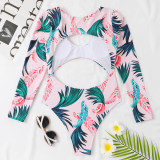 Bikini One-Piece Long-Sleeved Surfing Suit Ladies Swimsuit Diving Suit Sexy Swimsuit