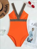 Women's Triangle Swimsuit One Piece Sexy Beach Swimwear