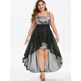 Women's Spring Summer Sequin Dress Plus Size