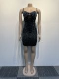 Sexy Fit Beaded Lace-Up Dress