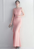 beaded satin plus chiffon wedding dinner etiquette sexy dress