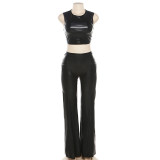 Women Summer Sleeveless Top and Pant Two-Piece Set