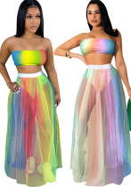 Women Sexy Net Beach Dress Three-Piece