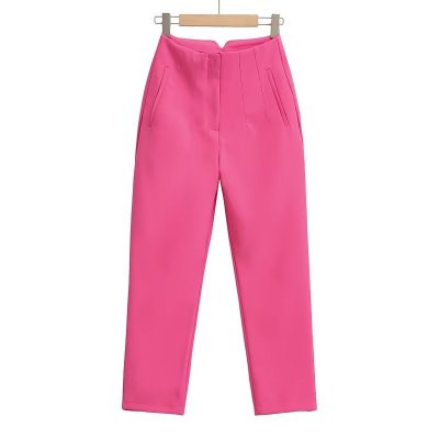 Summer Ladies Fashion Casual Solid Versatile Chic Tight Pants