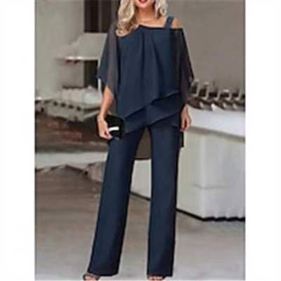 Women's Summer Fashion Casual Slim Fit Chic Career Two-Piece Pants Set