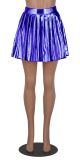 Women's Fashion Sexy Shiny Pleated Skirt For Women