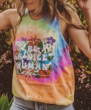 Women's fashion print t-shirt tank top
