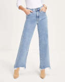 Summer Women's Denim Trousers Irregular Tassels Casual Wide Leg Jeans
