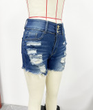 Summer Women's Denim Shorts High Stretch Shorts High Waist Jeans