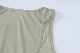Women's Summer Fashion Cut Out Crop Top + Slim Skirt Set