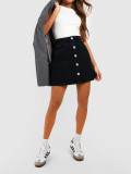 Women's High Waist Slim Fit Denim Skirt