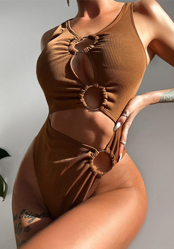 One-Piece Bikini Swimsuit Women Cover Belly Slim Fit Sexy Swimwear