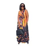 Sexy Print Plus Size Loose Dress Clubwear