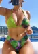 Sexy Two Pieces Swimsuit Women's Print Low Back Beach Bikini