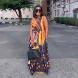 Sexy Print Plus Size Loose Dress Clubwear