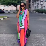 Sexy Print Plus Size Loose Dress Clubwear