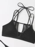 Women's Solid Color Two Pieces Sexy Bikini Swimsuit