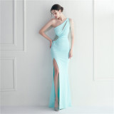 Beaded Bridesmaid Long Slim Sexy Dress Evening Gown