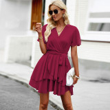 Women's Summer Lace-Up Strings A-Line Dress