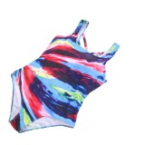 Swimsuit Women's One Piece Printed Sporty Swimsuit