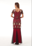 Women's Vintage Sequin Gown Dress Formal Party Light Luxury Party Evening Dress