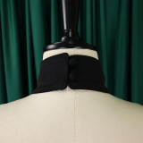 Women Sleeveless Irregular Top and Wide-leg Pants Two-Piece Set