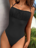 Women Solid Sexy Bikini One Piece Swimsuit