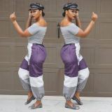 Women Fashion Colorblock Long Pants
