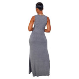 Women Sleeveless Pocket Dress