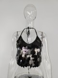 Women's Summer Cropped Top Sequin Sexy Camisole