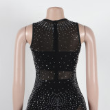 Sexy Beaded Sleeveless Slim Bodycon Club Dress