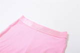 Summer Women's Casual Sexy Sleeveless Crop Top High Waist Pant two piece Set Women